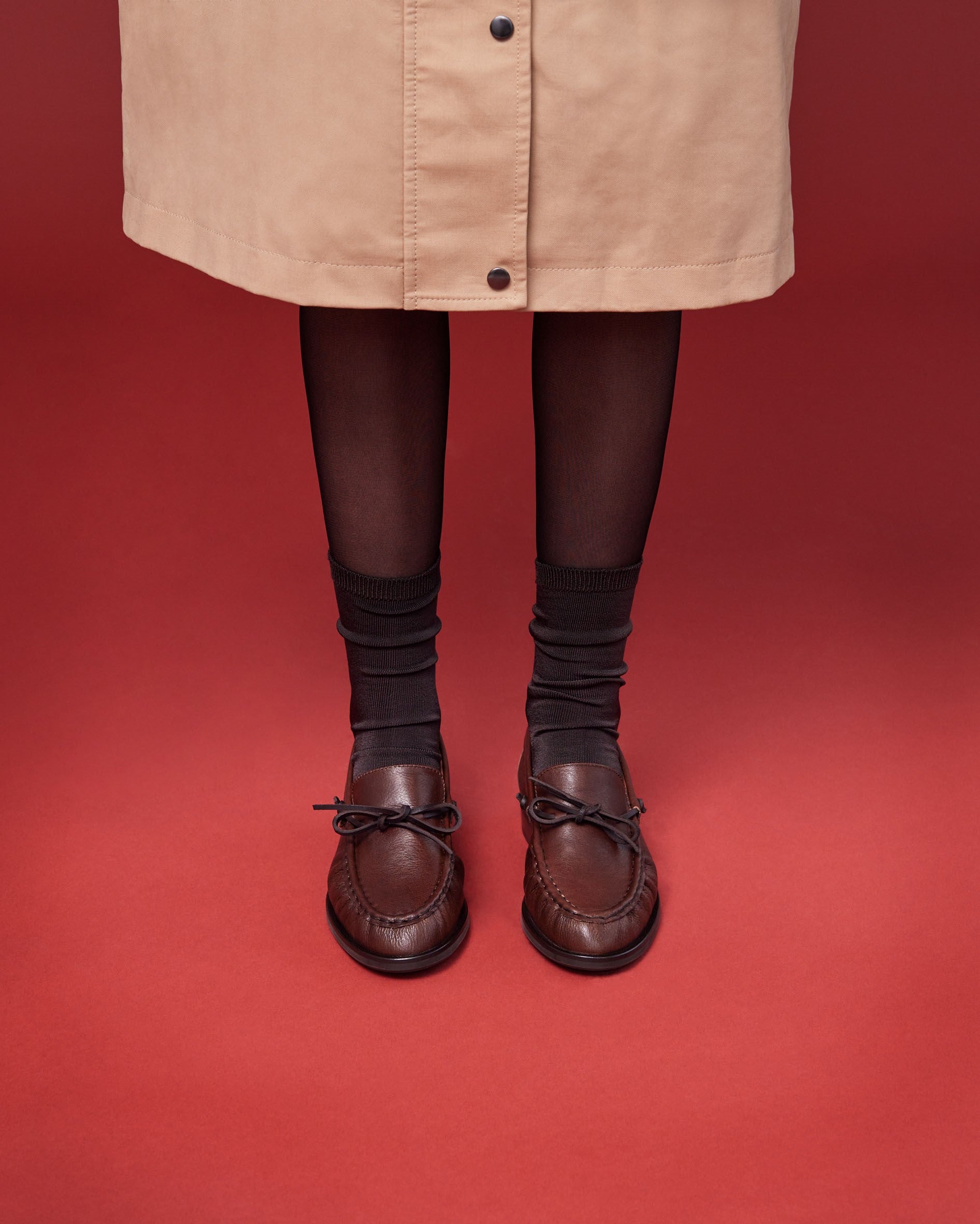 A9031 loafer med sløjfe - T.moro shadow calf 886